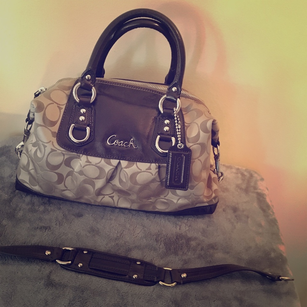 Coach Ashley Signature Satin Satchel